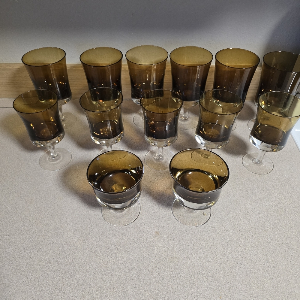 Denby Mid Centry Glassware 13 set